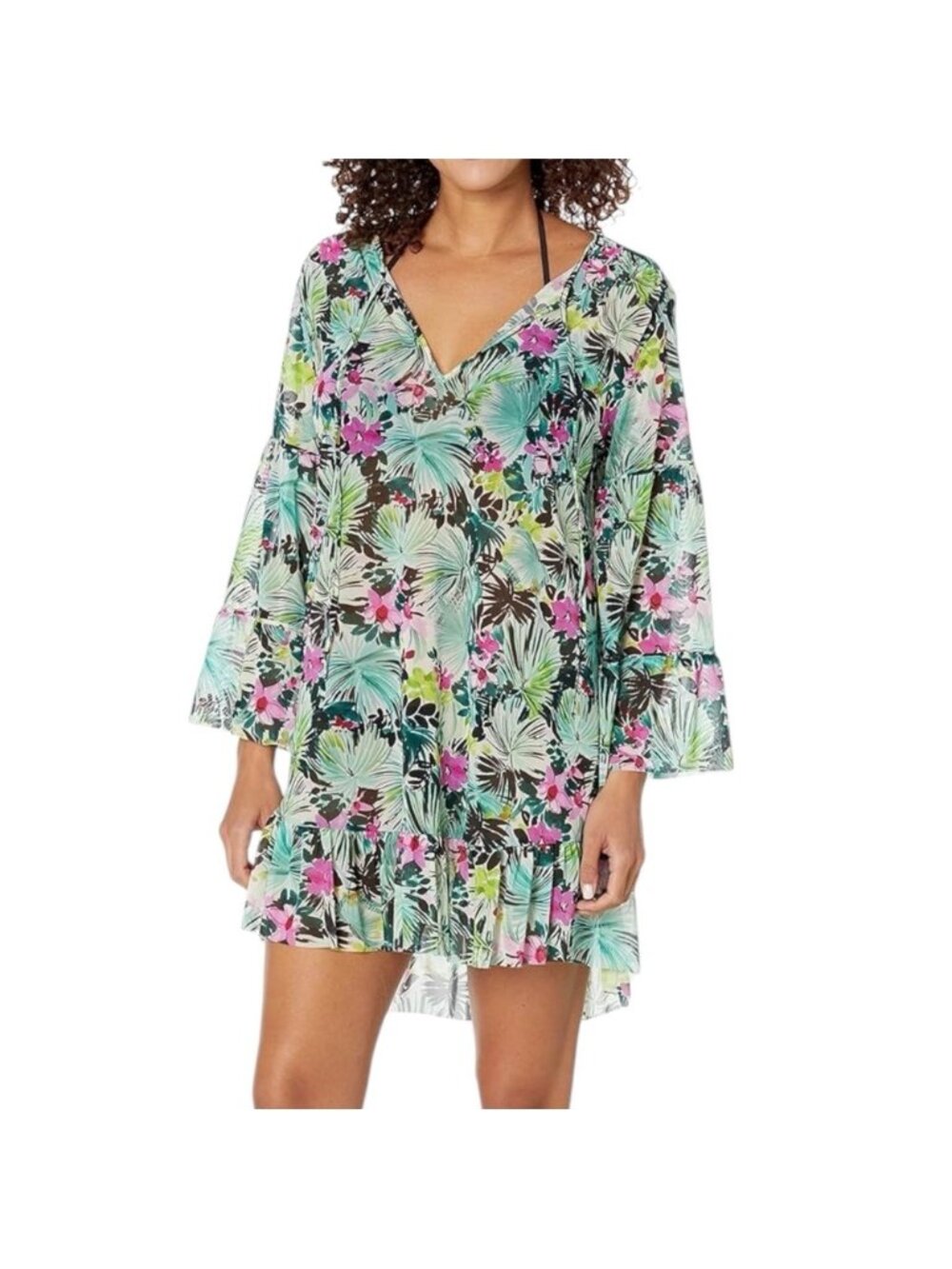 Profile by Gottex Women's Beautiful Day Mesh Tunic Coverup M Resort Vacation